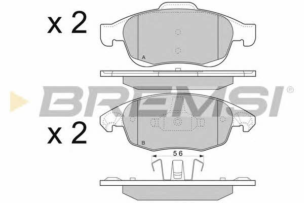 Bremsi BP3329 Brake Pad Set, disc brake BP3329