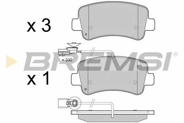 Bremsi BP3441 Brake Pad Set, disc brake BP3441