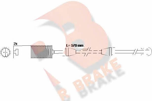 R Brake 610395RB Warning contact, brake pad wear 610395RB