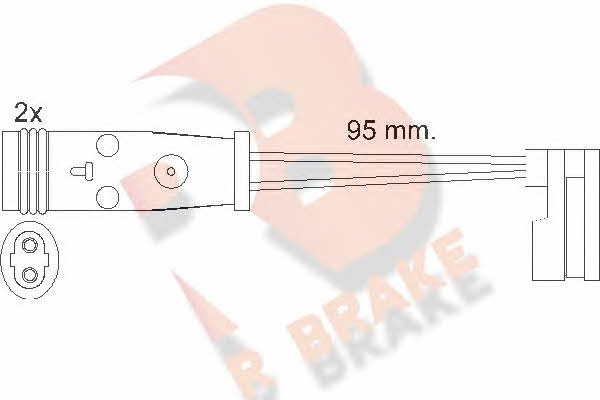 R Brake 610370RB Warning contact, brake pad wear 610370RB