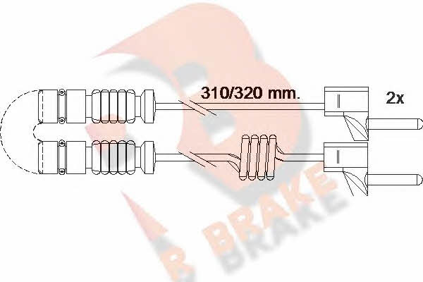 R Brake 610221RB Warning contact, brake pad wear 610221RB