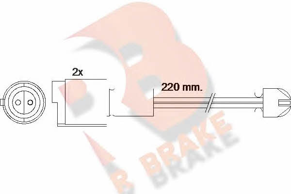 R Brake 610394RB Warning contact, brake pad wear 610394RB