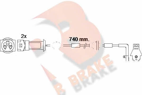 R Brake 610446RB Warning contact, brake pad wear 610446RB