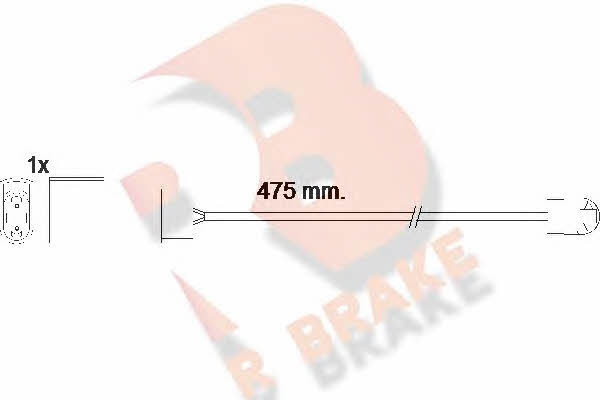 R Brake 610576RB Warning contact, brake pad wear 610576RB