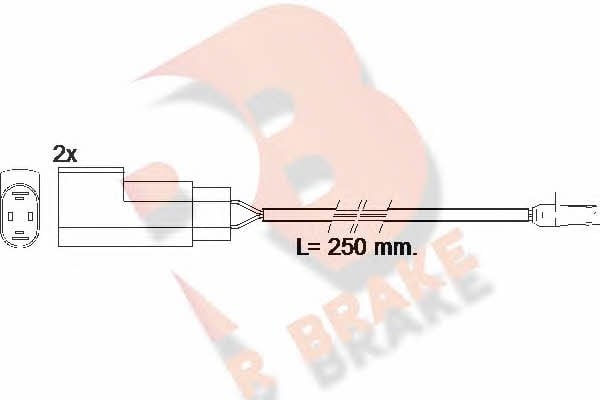 R Brake 610412RB Warning contact, brake pad wear 610412RB