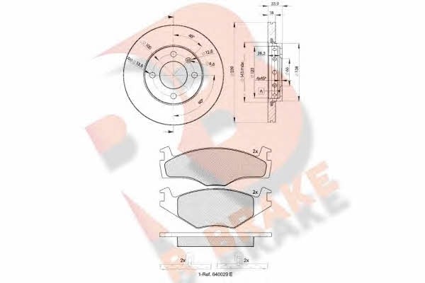 R Brake 3R10485303 Front ventilated brake discs with pads, set 3R10485303