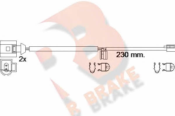 R Brake 610611RB Warning contact, brake pad wear 610611RB