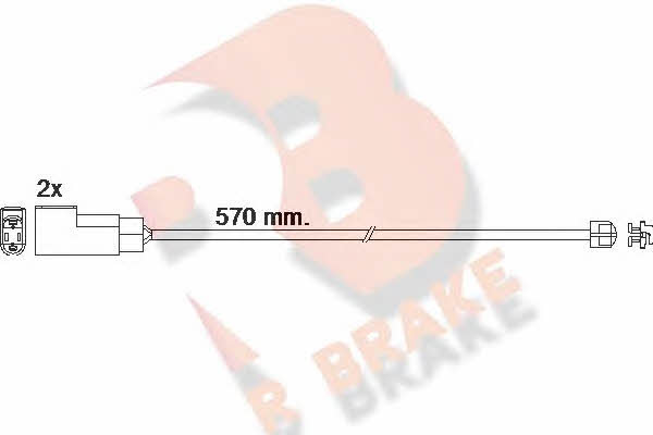 R Brake 610463RB Warning contact, brake pad wear 610463RB