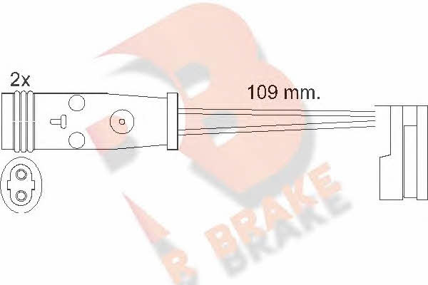 R Brake 610483RB Warning contact, brake pad wear 610483RB
