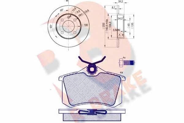  3R07895608 Brake discs with pads, set 3R07895608