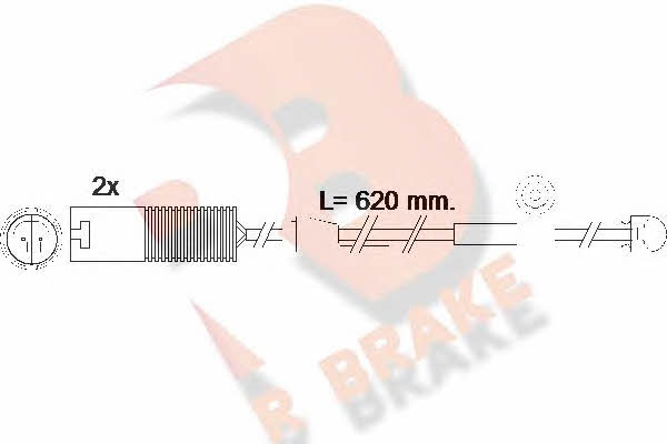 R Brake 610396RB Warning contact, brake pad wear 610396RB