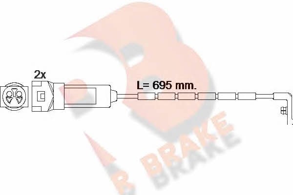 R Brake 610241RB Warning contact, brake pad wear 610241RB