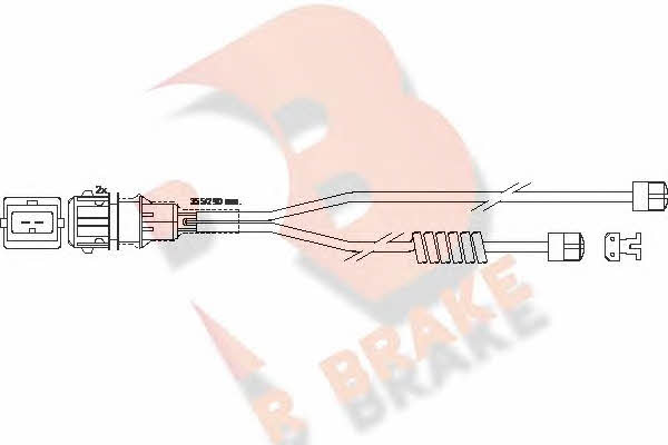 R Brake 610254RB Warning contact, brake pad wear 610254RB