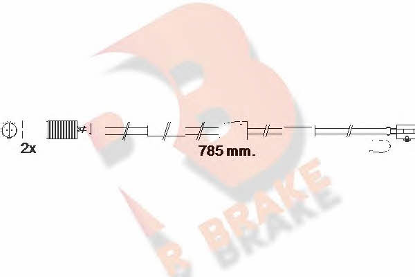 R Brake 610536RB Warning contact, brake pad wear 610536RB