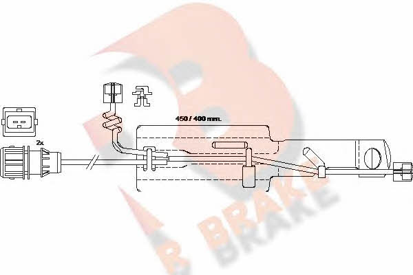 R Brake 610430RB Warning contact, brake pad wear 610430RB