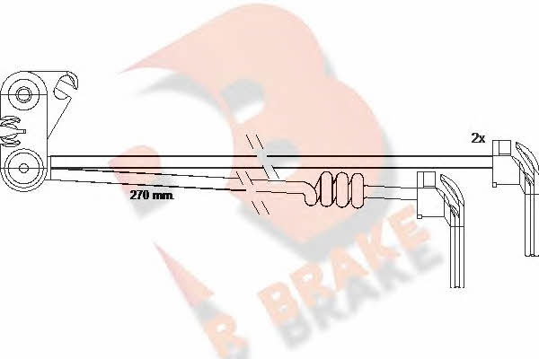 R Brake 610280RB Warning contact, brake pad wear 610280RB