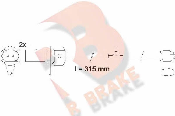 R Brake 610569RB Warning contact, brake pad wear 610569RB