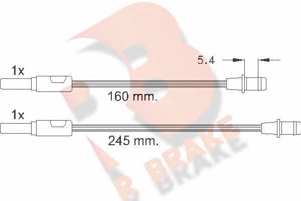 R Brake 610265RB Warning contact, brake pad wear 610265RB