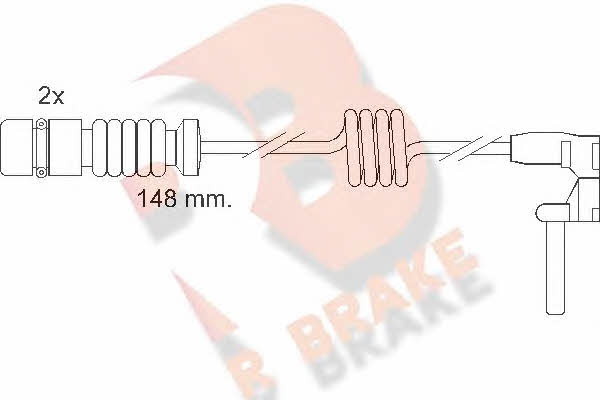 R Brake 610398RB Warning contact, brake pad wear 610398RB