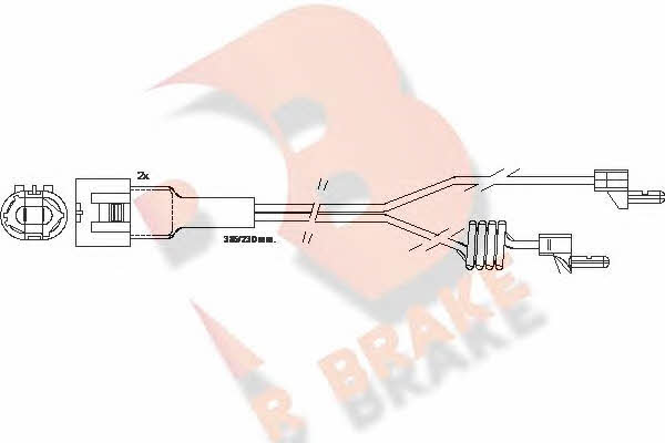 R Brake 610233RB Warning contact, brake pad wear 610233RB