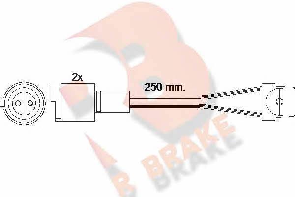 R Brake 610091RB Warning contact, brake pad wear 610091RB