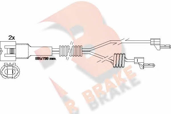 R Brake 610098RB Warning contact, brake pad wear 610098RB