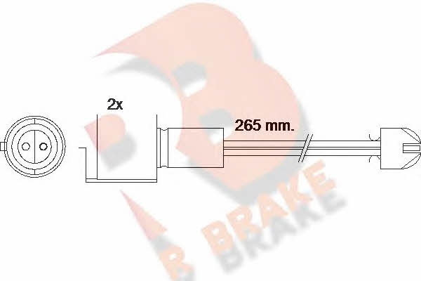 R Brake 610089RB Warning contact, brake pad wear 610089RB
