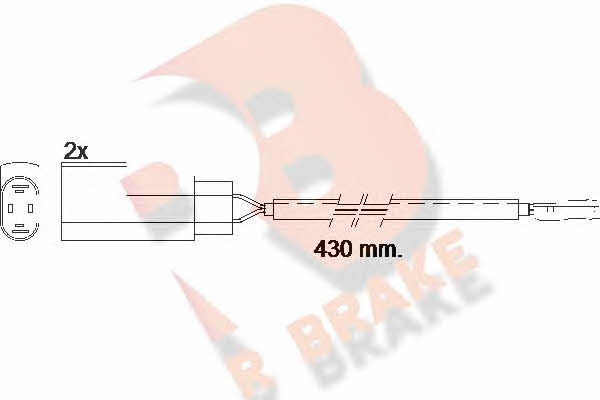 R Brake 610413RB Warning contact, brake pad wear 610413RB