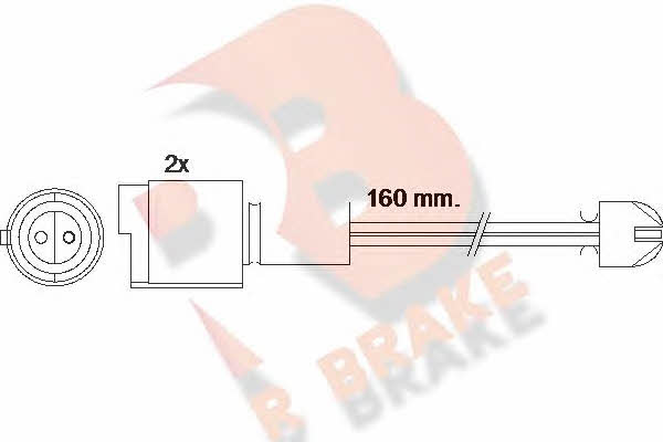 R Brake 610090RB Warning contact, brake pad wear 610090RB