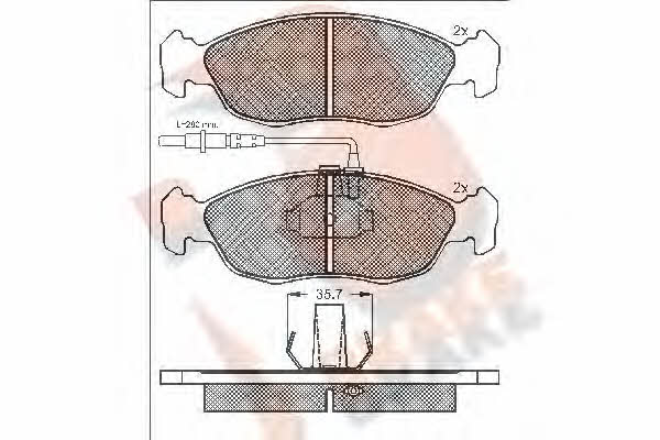 R Brake RB0932 Brake Pad Set, disc brake RB0932