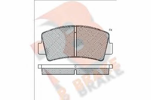 R Brake RB0106 Brake Pad Set, disc brake RB0106