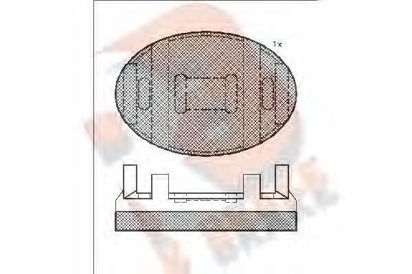 R Brake RB0906 Brake Pad Set, disc brake RB0906