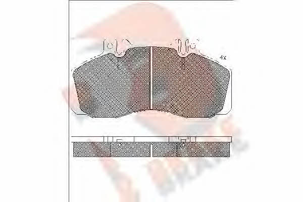 R Brake RB0722-204 Brake Pad Set, disc brake RB0722204