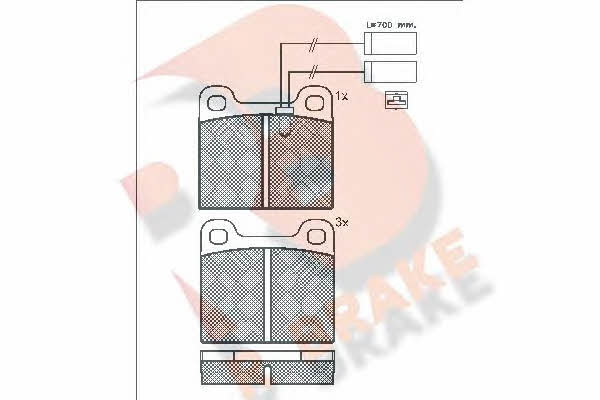 R Brake RB0532 Brake Pad Set, disc brake RB0532