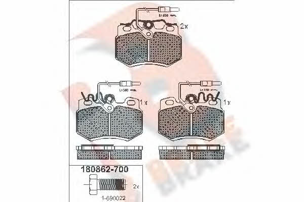 R Brake RB0862-700 Brake Pad Set, disc brake RB0862700