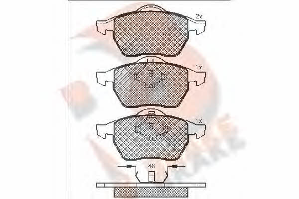 R Brake RB1138 Brake Pad Set, disc brake RB1138