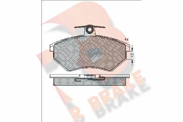 R Brake RB1012 Brake Pad Set, disc brake RB1012