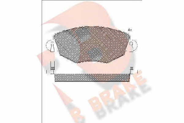 R Brake RB1380 Brake Pad Set, disc brake RB1380