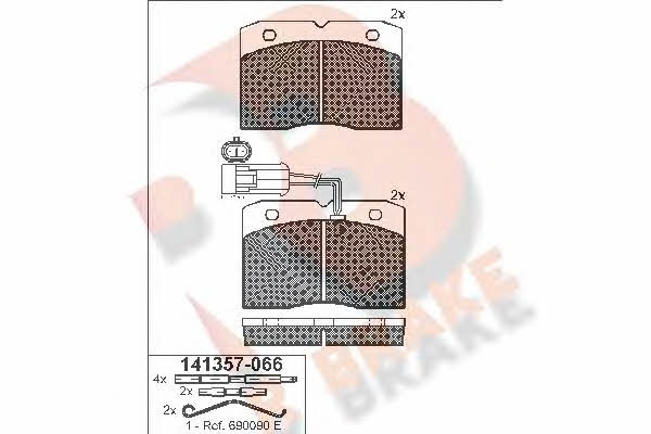 R Brake RB1357-066 Brake Pad Set, disc brake RB1357066