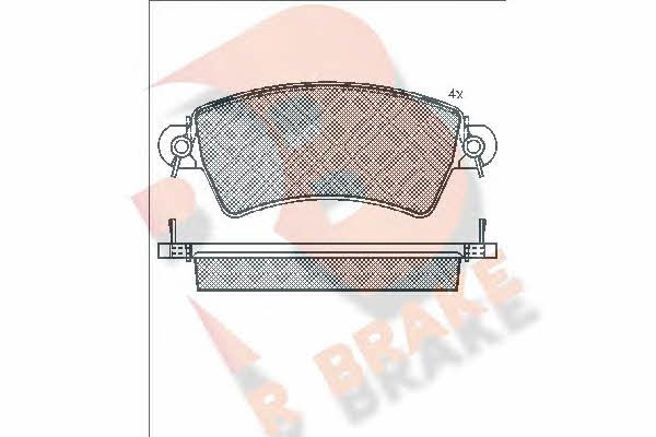 R Brake RB1365 Brake Pad Set, disc brake RB1365