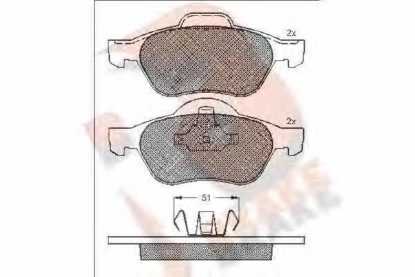 R Brake RB1431 Brake Pad Set, disc brake RB1431