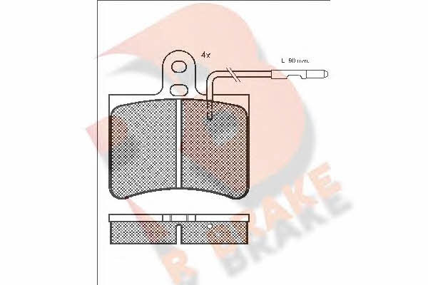 R Brake RB0136 Brake Pad Set, disc brake RB0136