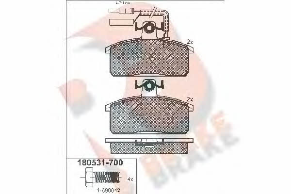 R Brake RB0531-700 Brake Pad Set, disc brake RB0531700