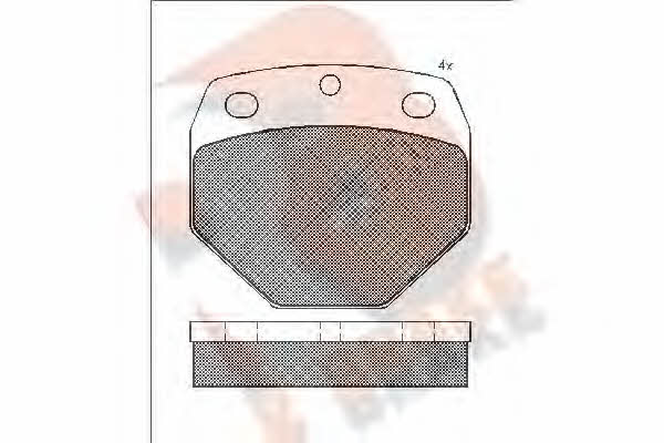 R Brake RB0908 Brake Pad Set, disc brake RB0908