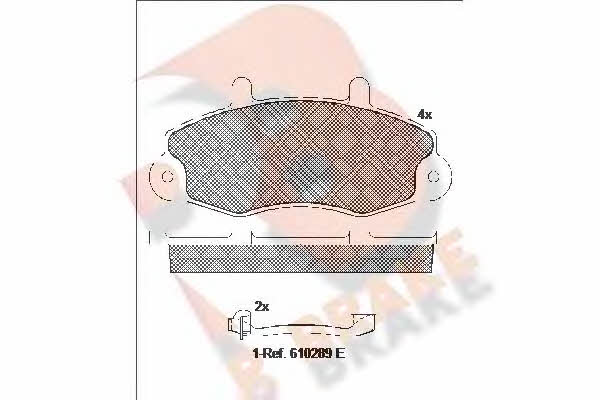 R Brake RB0896-203 Brake Pad Set, disc brake RB0896203