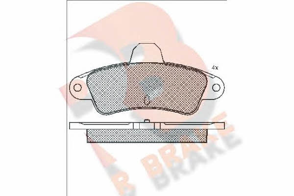 R Brake RB0918 Brake Pad Set, disc brake RB0918