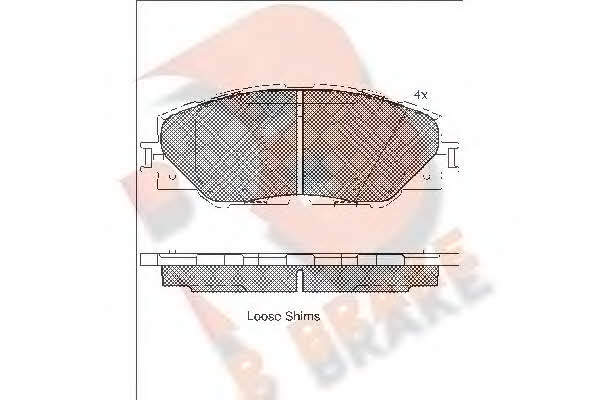 R Brake RB1762 Brake Pad Set, disc brake RB1762