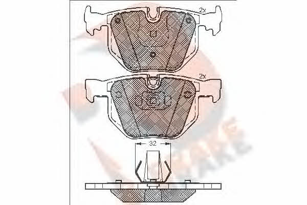 R Brake RB1685 Brake Pad Set, disc brake RB1685