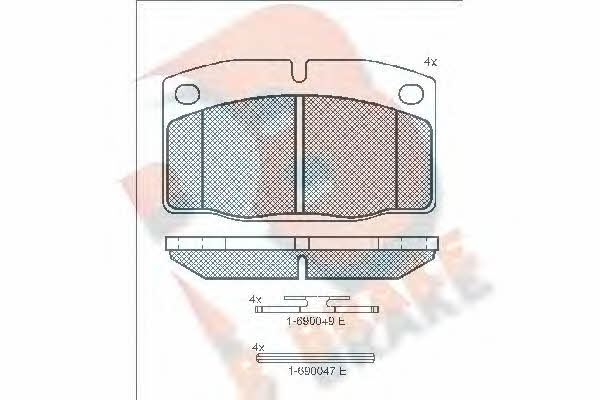 R Brake RB0454-072 Brake Pad Set, disc brake RB0454072