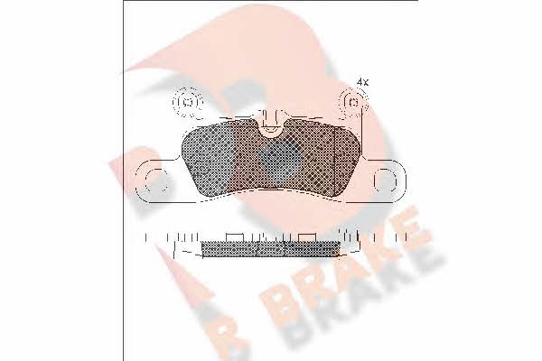 R Brake RB1987-200 Brake Pad Set, disc brake RB1987200
